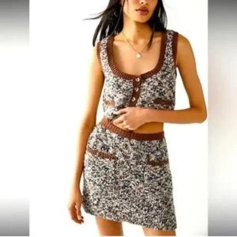 Free People Skirts Chalet Set Top & Mini Skirt Sz- Small